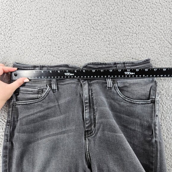 Kancan Jeans Womens 31 (33x27) Gray Skinny High Rise Raw Hem - Picture 8 of 16